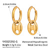 Stainless Steel Oval Hoop Earrings YC0014-3-1