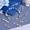 8Pcs 4 Styles Brass Micro Pave Clear Cubic Zirconia Fold Over Clasps KK-UN0005-23-2