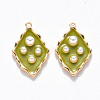 Brass Enamel Pendants KK-T049-055G-04-NF-1