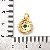 Brass Micro Pave Cubic Zirconia Charms KK-U033-22G-03-3