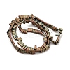 Electroplated Frosted Non-magnetic Synthetic Hematite Beads Strands G-G089-A01-07-2