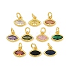 Brass Pave Cubic Zirconia Charms CU-CBA3D67-11G-1