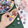 85pcs 17 style Resin Rhinestone Beads with Acrylic Round Beads Inside RESI-PH0002-11-3
