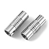 Tarnish Resistant 304 Stainless Steel Magnetic Clasps with Glue-in Ends X-STAS-R063-09-3