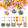 101Pcs Cattle Theme Silicone Focal Beads SIL-TA0002-60-1
