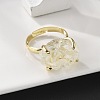 Natural Lemon Quartz Finger Rings RJEW-B122-01G-05-2