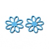 Spray Painted 201 Stainless Steel Filigree Joiners STAS-G304-09C-1