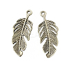 Tibetan Style Alloy Feather Pendants TIBEP-Q043-082-RS-1