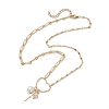 Brass with Stainless Steel Pendants Necklaces NJEW-JN04873-4