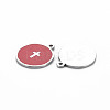 304 Stainless Steel Enamel Pendants STAS-S117-030-3