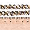 Electroplate Glass Beads Strands X-EGLA-Q128-04A-FP07-4