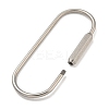 Non-Tarnish 304 Stainless Steel Screw Carabiner Lock Charms LS-STAS-C092-05A-P-2
