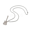 201 Stainless Steel Hollow Guitar Pendant Box Chain Necklaces LS-NJEW-M086-03P-2