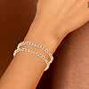 7Pcs 7 Styles Plastic Imitation Pearl Round Beaded Stretch Bracelets Set BJEW-AN0001-36-4