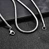 Tarnish Resistant 304 Stainless Steel Snake Chain Necklaces STAS-M174-005P-3.2A-4