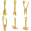 60Pcs 6 Style Alloy Charms FIND-BBC0004-26-6