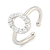 Rack Plating Brass Open Cuff Rings for Women RJEW-F162-01P-O-1