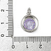 925 Sterling Silver Pave Cubic Zirconia Pendants STER-B009-01B-05-3