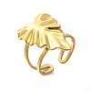 304 Stainless Steel Open Cuff Ring for Women RJEW-B109-03G-01-4