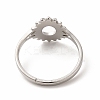 Non-Tarnish 304 Stainless Steel Sunflower Adjustable Ring for Women LS-RJEW-B027-17P-3