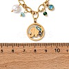 304 Stainless Steel Colorful Enamel Elephant and Fish Pendant Necklaces for Women NJEW-F346-04G-5