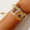 Adjustable Jesus & Virgin Mary Charm Cord Bracelets KQ6530-3