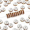 Brass Grade A Rhinestone Spacer Beads RB-A014-Z8mm-17S-1