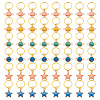 24Pcs Alloy Enamel & Iron Braiding Hair Pendants Decoration Clips PALLOY-AB00050-1