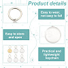 6Pcs Commemorative Coin Plastic Pendant Keychain Sets KEYC-FH0001-50-3