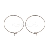 304 Stainless Steel Hoop Earrings Findings STAS-I120-60B-P-1