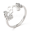 Non-Tarnish 304 Stainless Steel Yoga & Infinity Adjustable Ring for Women LS-RJEW-M149-19P-3
