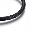 Leather Braided Cord Bracelets BJEW-E352-16P-2