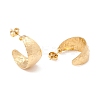 Ion Plating(IP) 304 Stainless Steel Chunky C-shape Stud Earrings EJEW-P198-13G-2