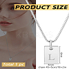 1Pc Stainless Steel Letter Rectangle Pendant Necklaces NJEW-LP0001-34L-P-2