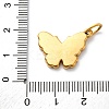 304 Stainless Steel Pave Natural White Shell Pendants STAS-I331-03G-3