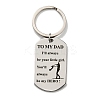 Father's Day Gift 201 Stainless Steel Oval with Word To My Dad Keychains LS-KEYC-E040-03P-1