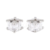Brass Clear Cubic Zirconia Beads KK-B186-21A-P-1