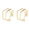 304 Stainless Steel Triple Pentagon Cuff Earrings EJEW-K268-88G-4