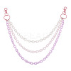 Macaron Color 3-Color Acrylic Cable Chain 3 Layer Chain Belts for Pants HJEW-TAC0118-1