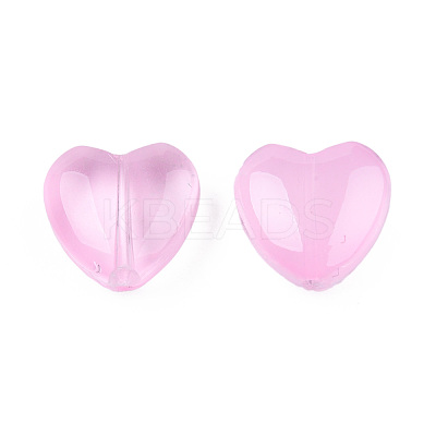 Transparent Spray Painted Glass Beads GLAA-N035-030-C09-1