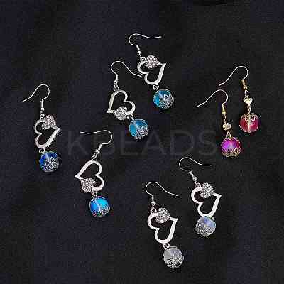 DIY Heart Drop Earring Making Kit DIY-SZ0007-66-1