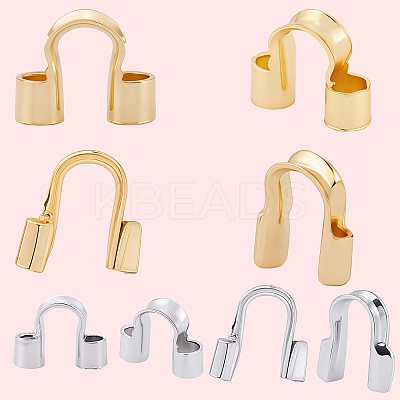 240Pcs 4 Styles Brass Wire Guardian and Protectors KK-BBC0019-11-1