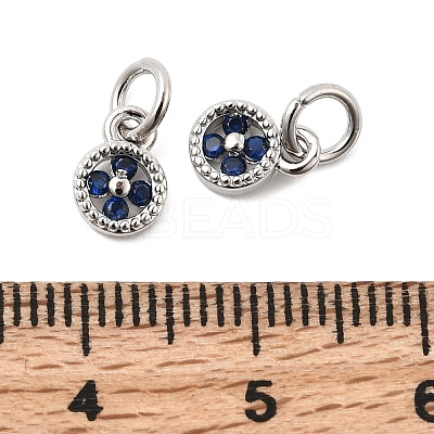 Brass Micro Pave Cubic Zirconia Pendants KK-Z147-01P-03-1