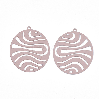 430 Stainless Steel Filigree Pendants LS-X-STAS-T042-09E-1