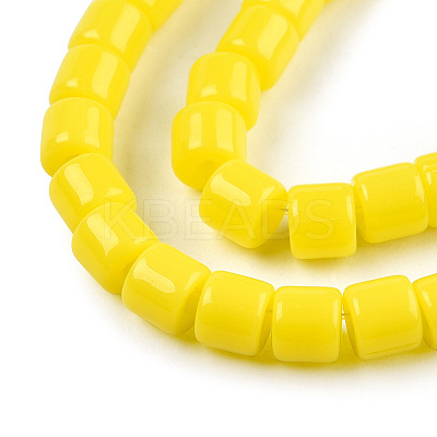 Opaque Solid Glass Bead Strands X-GLAA-N047-09-F03-1