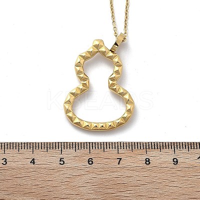 Ion Plating(IP) 304 Stainless Steel Pendant Necklace NJEW-K255-20G-1