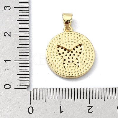 Brass Micro Pave Clear Cubic Zirconia Pendants KK-A221-28D-G-1
