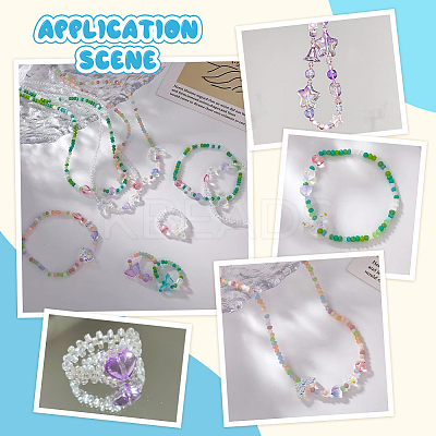 4 Strands 4 Styles Transparent Glass Beads Strand GLAA-PH0003-35-1