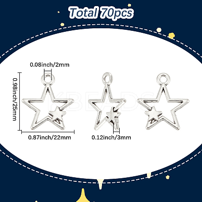 70Pcs Tibetan Style Alloy Pendants TIBEP-SC0003-13-1
