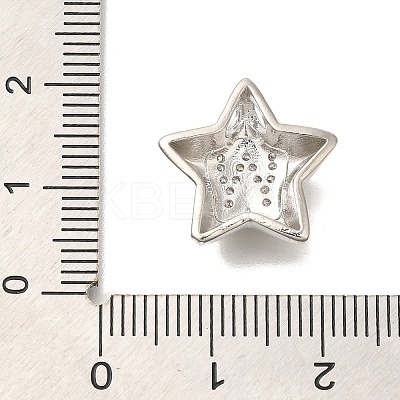 Rack Plating Brass Micro Pave Cubic Zirconia Pendants KK-I722-05P-W-1